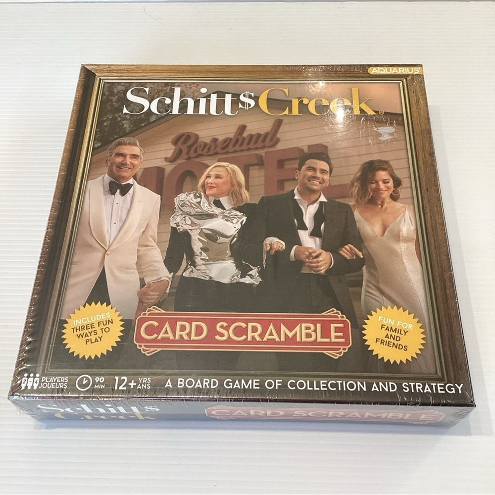 Schitts Schitt$ Creek Card Scramble Strategy Board Game by Aquarius NIB